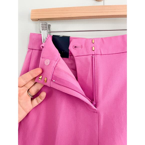 J Crew Factory | NWT | Kallie straight-leg pant | Vivid Fuchsia Pink | Sz 0T - Picture 5 of 10